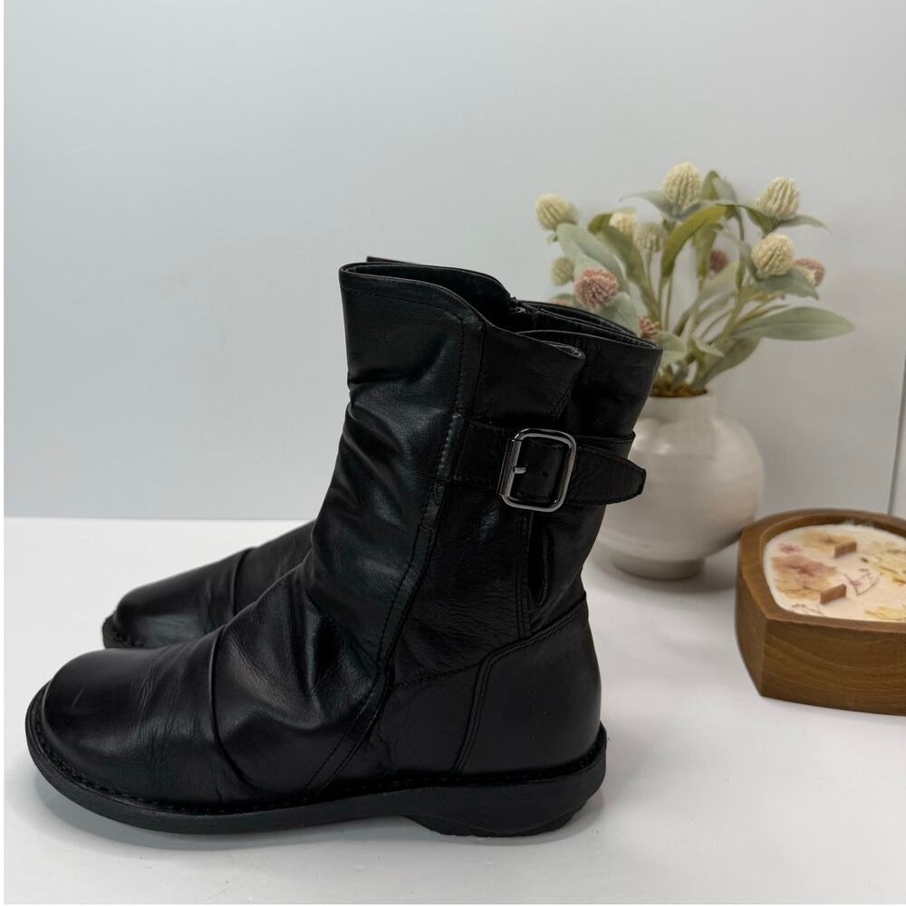 Miz Mooz Prance Leather Wool Lined Boot Black Women's 8.5/EU39 NWOB